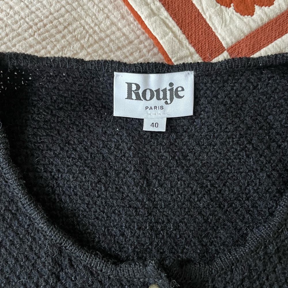 Rouje Black and Cream Heart Sweater - Picture 4 of 5